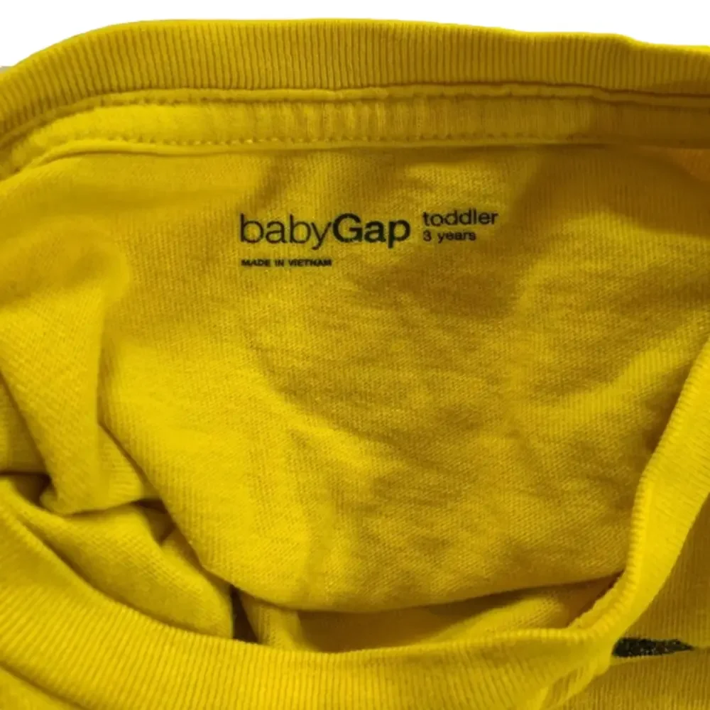 Baby Gap Yellow Long Sleeve Bicycle Bike Shirt Size 3Yrs